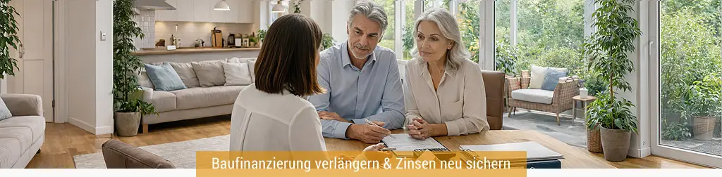Foto: Beratungssituation Zuhause – Anschlussfinanzierung rechtzeitig planen und Zinsen sichern